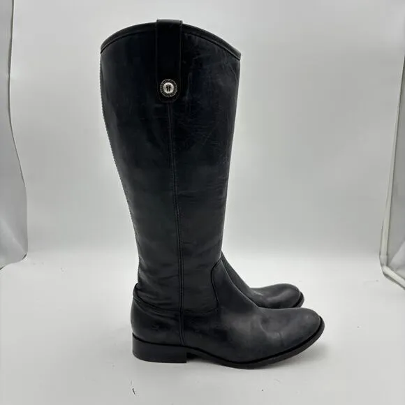 Frye Melissa Button Inside Zip Tall Riding Boots Women's 7.5B Boho Indie Western