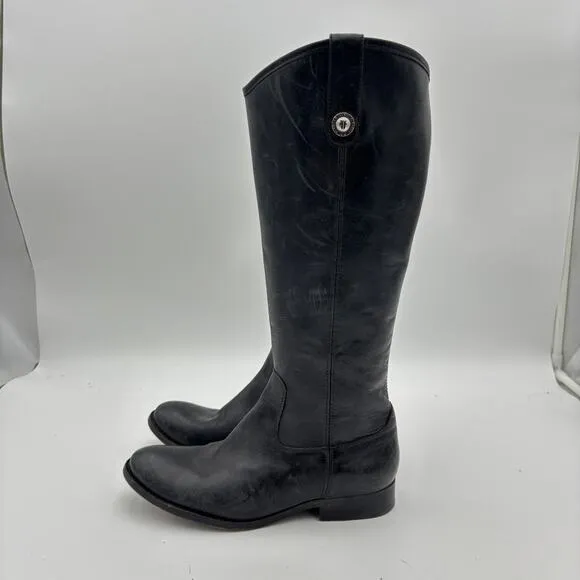 Frye Melissa Button Inside Zip Tall Riding Boots Women's 7.5B Boho Indie Western