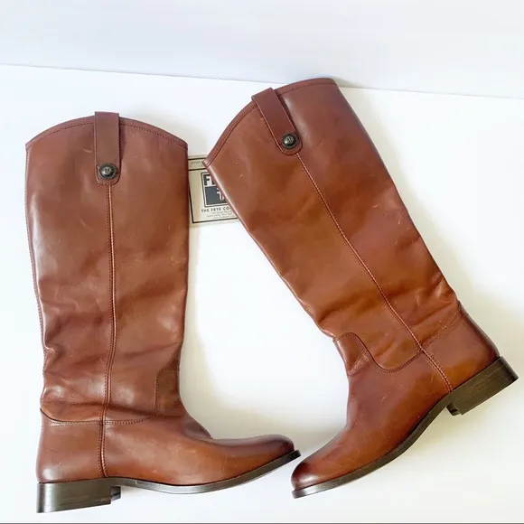 FRYE MELISSA BUTTON LUG TALL BOOTS