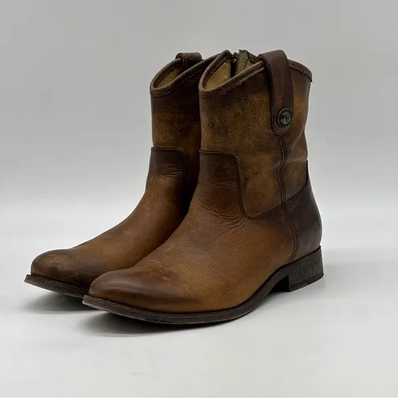 Frye Melissa Button Short Ankle Boots. Size 8