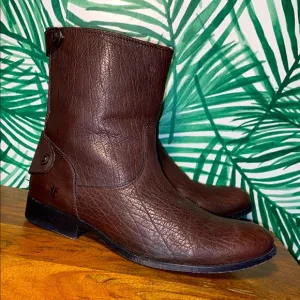 Frye Melissa Button Short Zip Ankle Boots 76502 Women’s 9.5 B