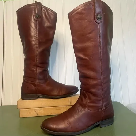 Frye MELISSA BUTTON Tall Slouch Riding Boots