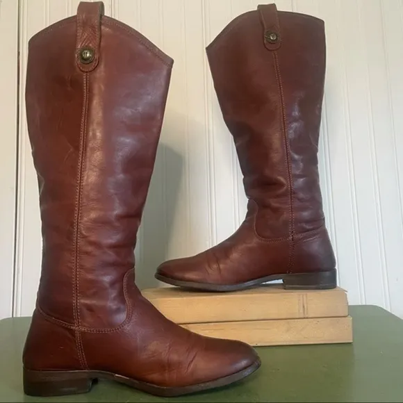 Frye MELISSA BUTTON Tall Slouch Riding Boots