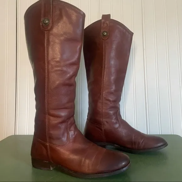 Frye MELISSA BUTTON Tall Slouch Riding Boots