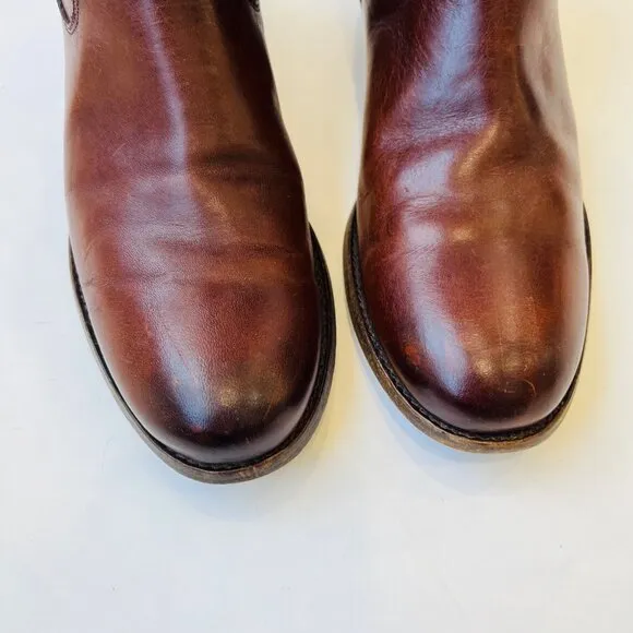 Frye Mellisa Tabs riding boots, Brown, Size 8