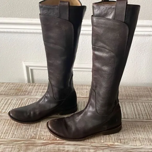 Frye Paige Leather Tall Riding Boots