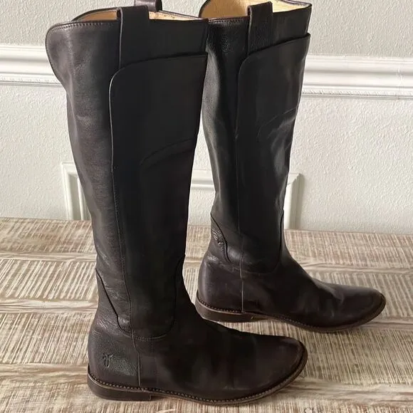 Frye Paige Leather Tall Riding Boots