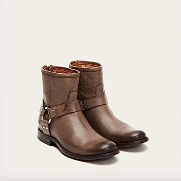 Frye‎ | ‘Phillip’ Harness Short Boot Grey