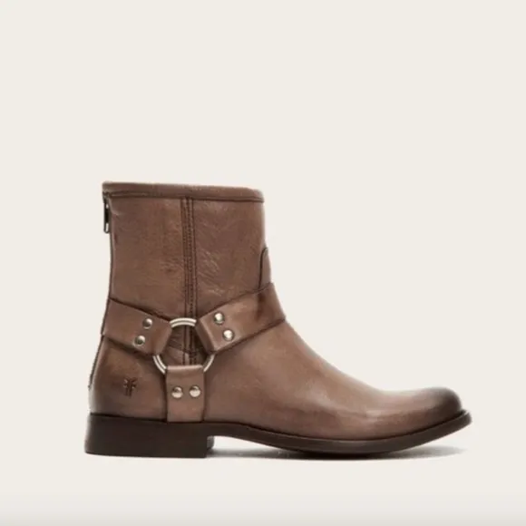 Frye‎ | ‘Phillip’ Harness Short Boot Grey
