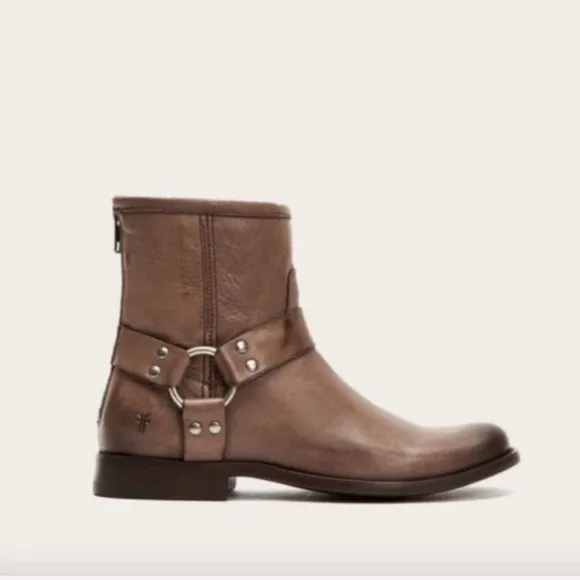 Frye‎ | ‘Phillip’ Harness Short Boot Grey