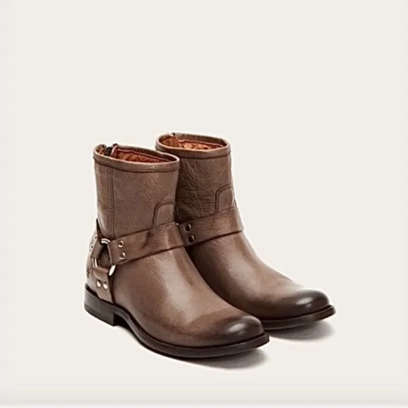 Frye‎ | ‘Phillip’ Harness Short Boot Grey