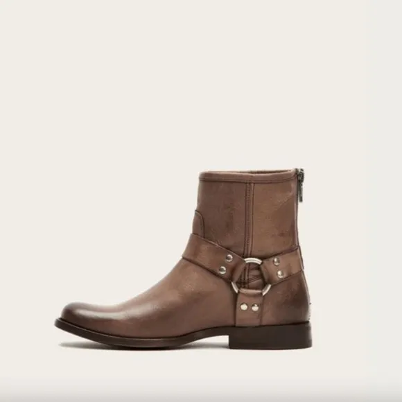 Frye‎ | ‘Phillip’ Harness Short Boot Grey