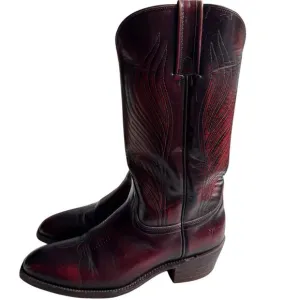 Frye Ross Braided Tall 6L16780 Mens Burgundy Leather Cowboy Western Boots Sz 11