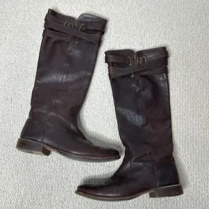 Frye Shirley Riding Boots Brown Size 10