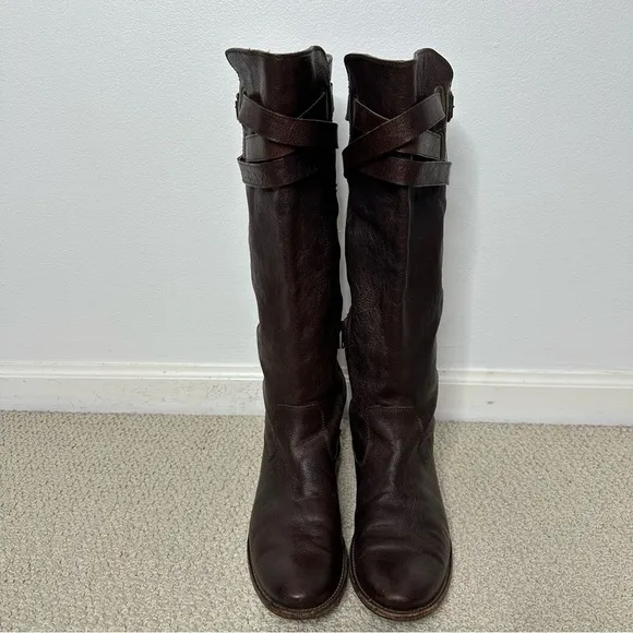 Frye Shirley Riding Boots Brown Size 10