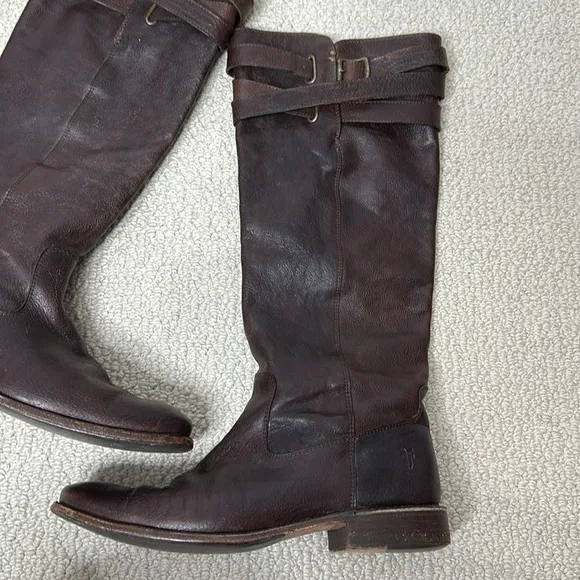 Frye Shirley Riding Boots Brown Size 10