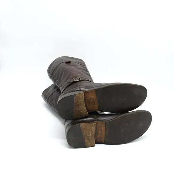 Frye Shirley Tall Brown Leather Boots 6.5