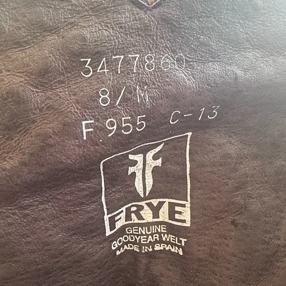 Frye Silver and Brown Heeled Boots with Studded Embellishments