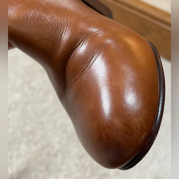 Frye Stella Chelsea Short Boots, Cognac / Brown, Women’s size 7.5