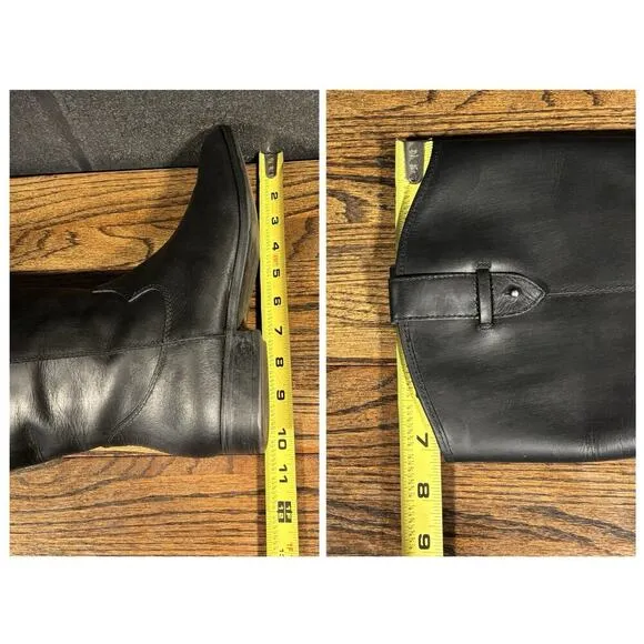 Frye Tall Black Leather Campus Riding Boots Women’s 8