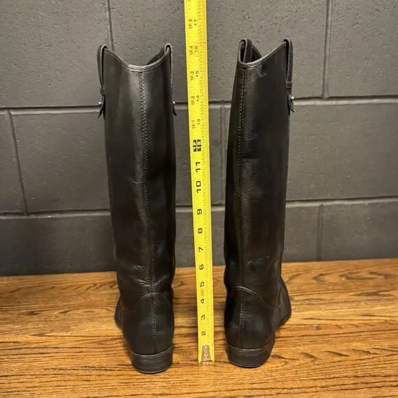 Frye Tall Black Leather Campus Riding Boots Women’s 8