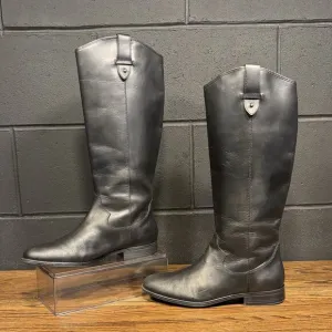 Frye Tall Black Leather Campus Riding Boots Women’s 8