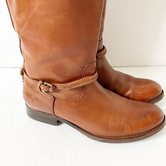 Frye Tall Brown Leather Boots Size 7.5