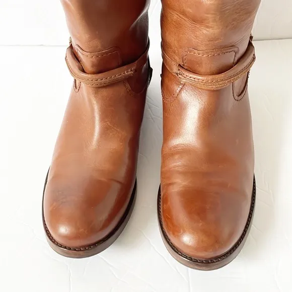Frye Tall Brown Leather Boots Size 7.5
