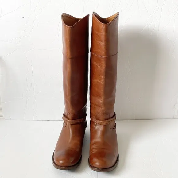Frye Tall Brown Leather Boots Size 7.5