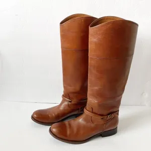 Frye Tall Brown Leather Boots Size 7.5