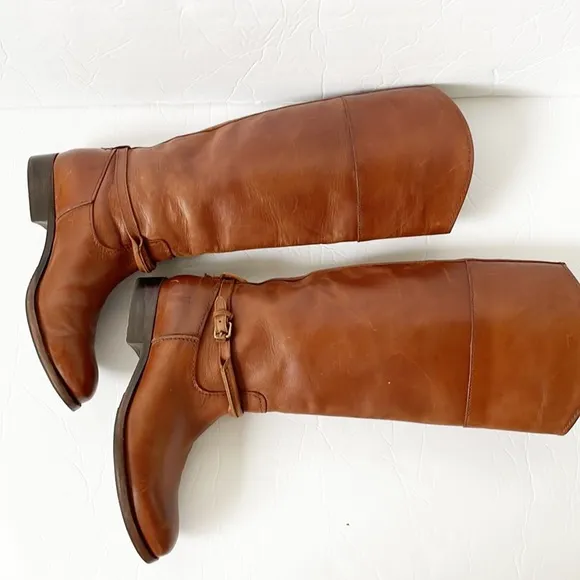 Frye Tall Brown Leather Boots Size 7.5
