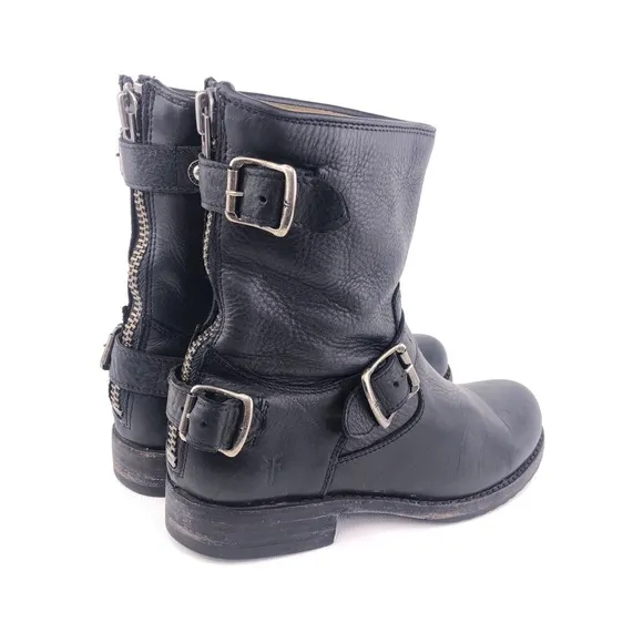 Frye Veronica Back Zip Short Moto Boots 5.5B