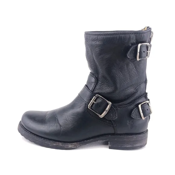 Frye Veronica Back Zip Short Moto Boots 5.5B