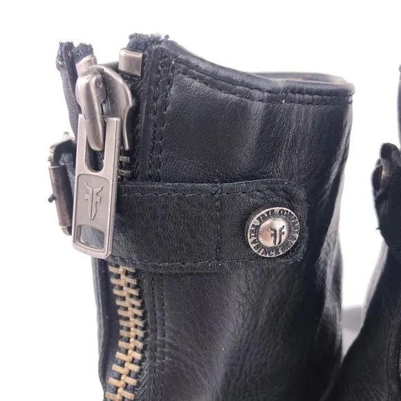 Frye Veronica Back Zip Short Moto Boots 5.5B