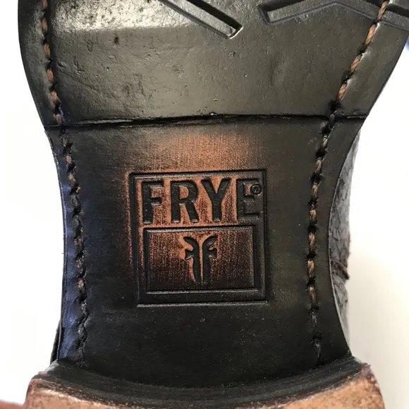Frye Veronica Harness Distressed Boots Womens 7 Brown Leather Buckle Short Boho
