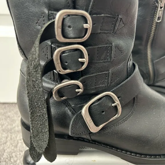 Frye Veronica Leather Boots ankle boots buckle‎ boots