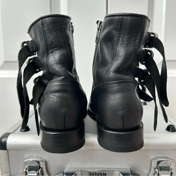 Frye Veronica Leather Boots ankle boots buckle‎ boots