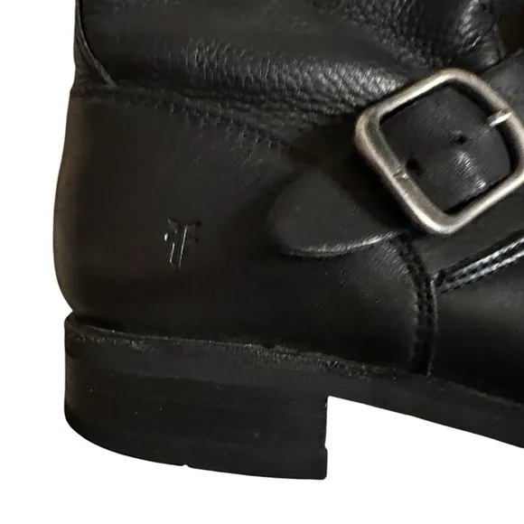 FRYE Veronica Short Black Boots 100% Leather Size 6.5