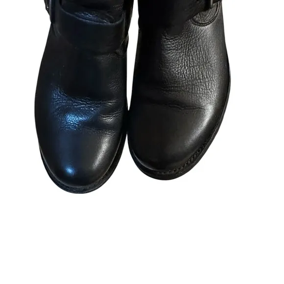 FRYE Veronica Short Black Boots 100% Leather Size 6.5
