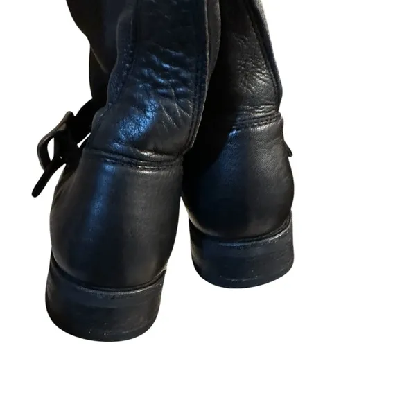 FRYE Veronica Short Black Boots 100% Leather Size 6.5