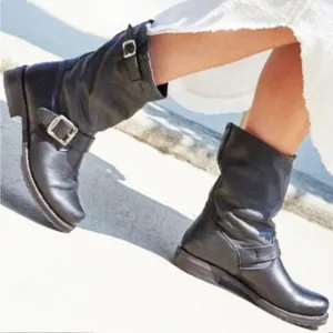 Frye Veronica Short Black Leather Boots Womens Size 8.5