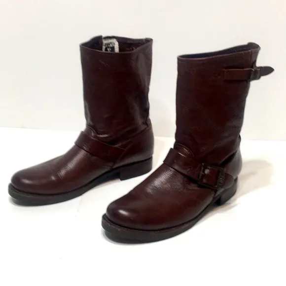 FRYE Veronica short boot brown soft distressed slouchy size