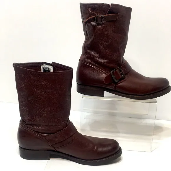 FRYE Veronica short boot brown soft distressed slouchy size
