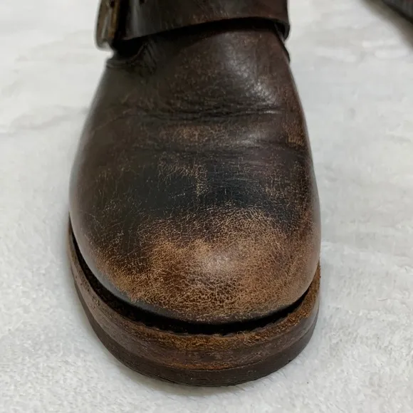 FRYE Veronica short boot soft distressed slouchy brown 6