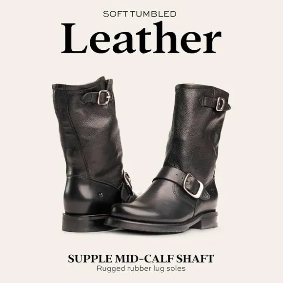 Frye Veronica Short Boots for Women Made from Full-Grain Leather in Black