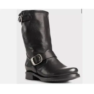 Frye Veronica Short Boots Womens Full-Grain Leather Antique‎ Metal Hardware 9M