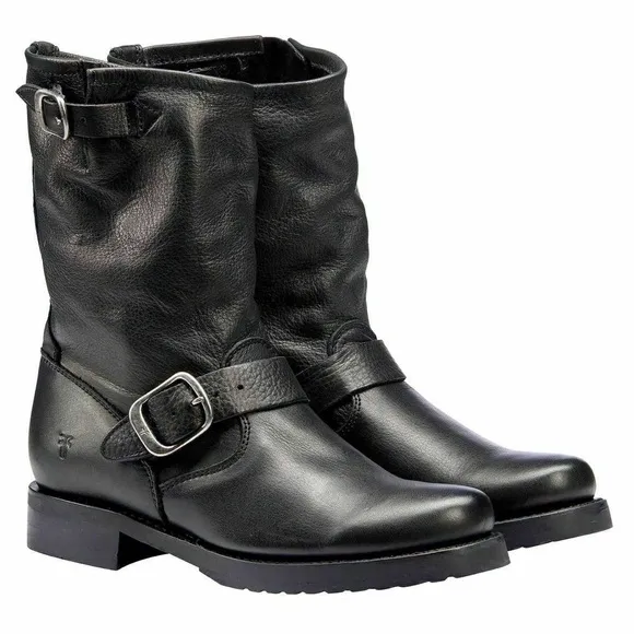 FRYE 🖤 Veronica Short Slouch Boot in Black Size 7