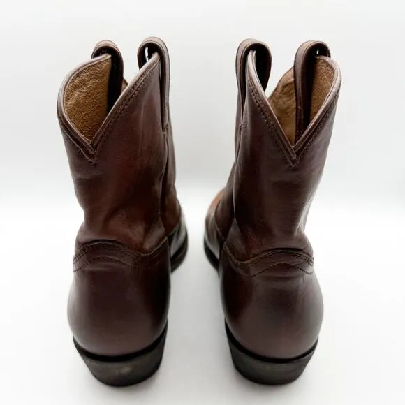 Frye Womens Billy Short Boots US 11M EU 41.5 Brown Leather Western EUC