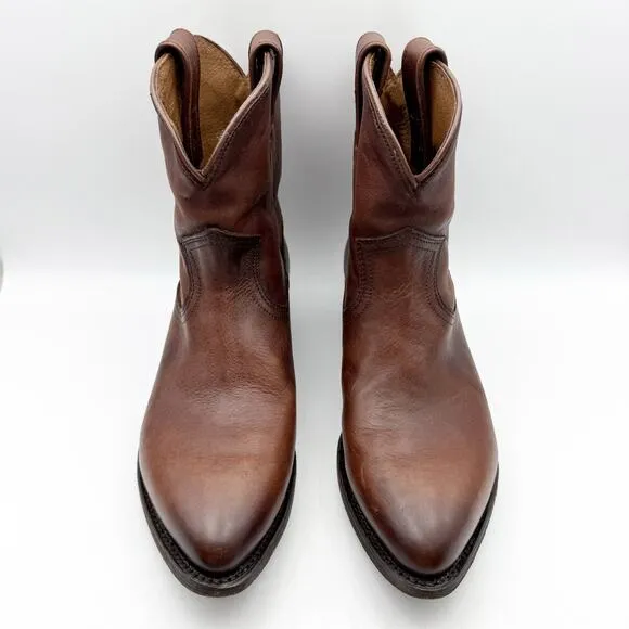 Frye Womens Billy Short Boots US 11M EU 41.5 Brown Leather Western EUC
