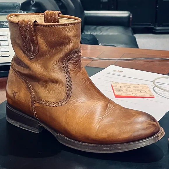 Frye Womens Jamie Stitch Short Ankle Pull On Western Boots, 7.5 B rare vintage